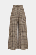 Adella - Print Double Breasted High Waist Pants Women