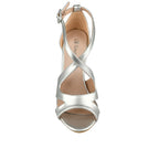 Aurora - Silver Open Toe Strappy Dress Sandal Women