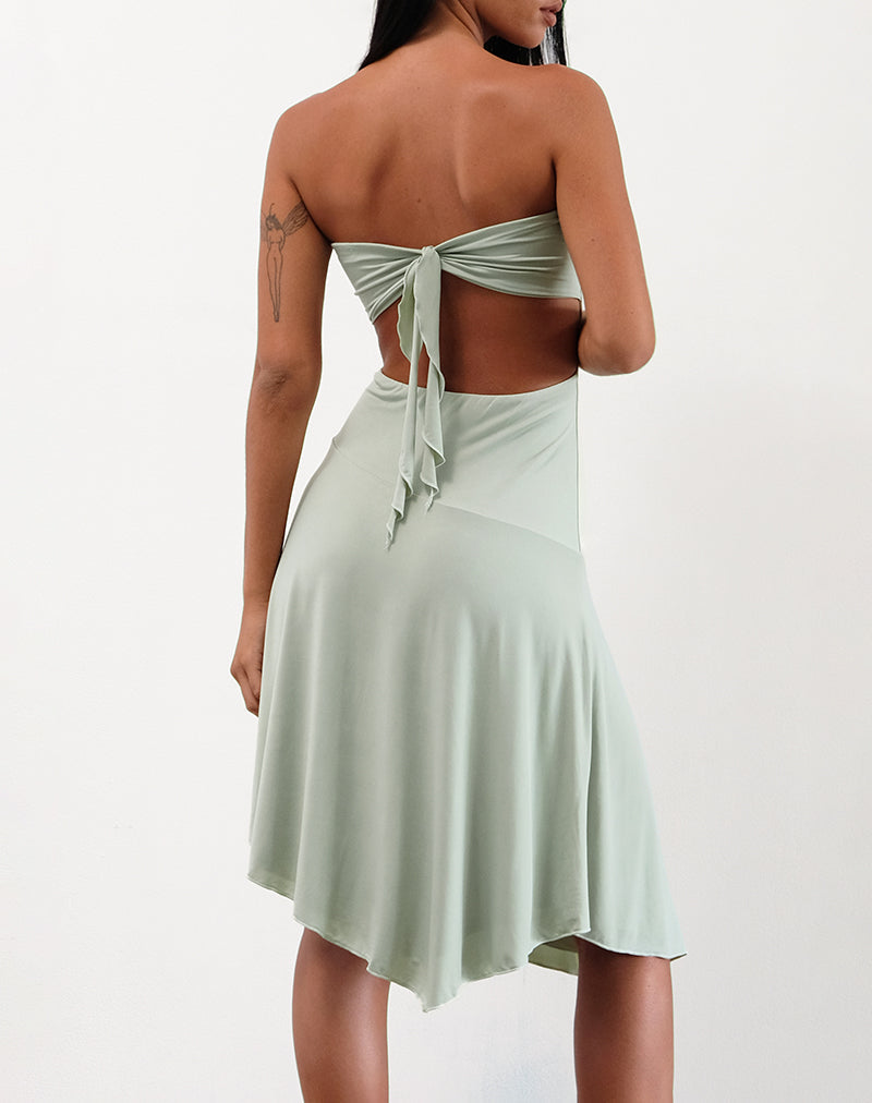Annie - Bandeau Elegant Midi Dress for Women