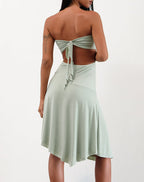 Annie - Bandeau Elegant Midi Dress for Women