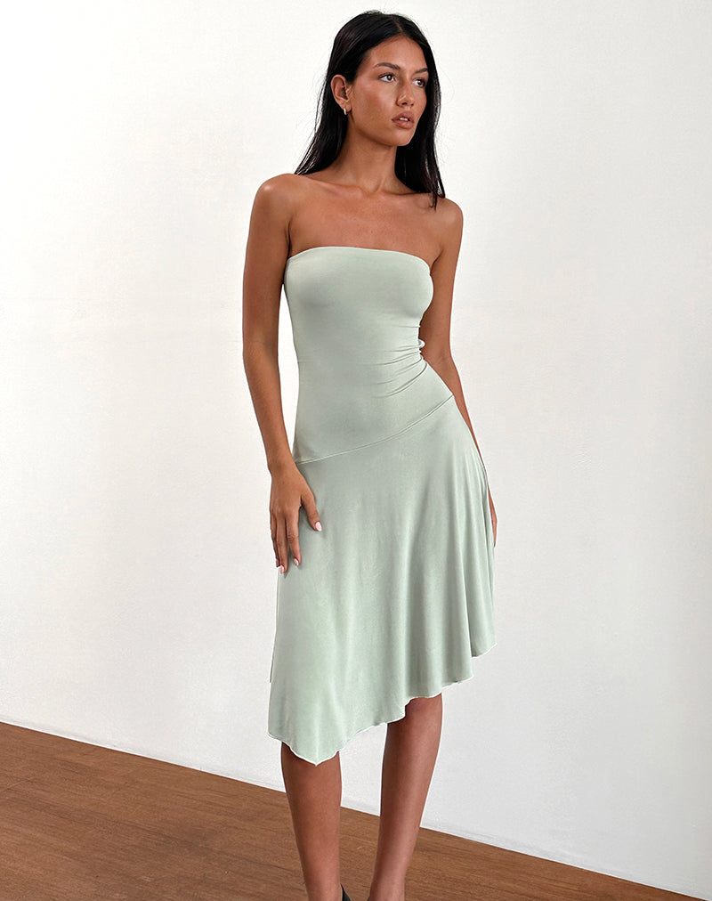 Annie - Bandeau Elegant Midi Dress for Women