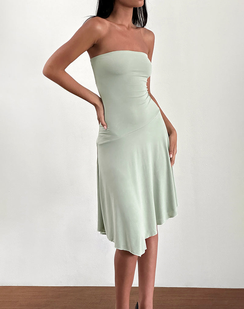 Annie - Bandeau Elegant Midi Dress for Women