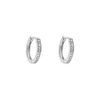 Avril - Large Crystal Huggie Hoop Earrings Women