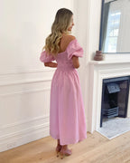 Holly - Powder Pink Elegant Maxi Dress for Women
