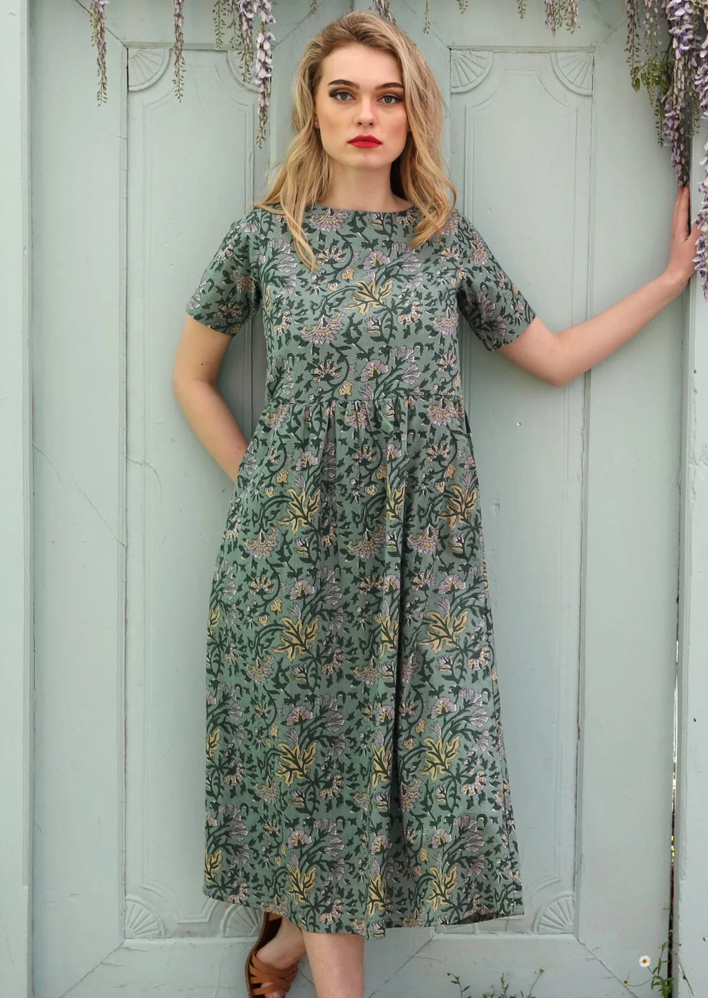 Ayla - August Poppy Midi Dress Women