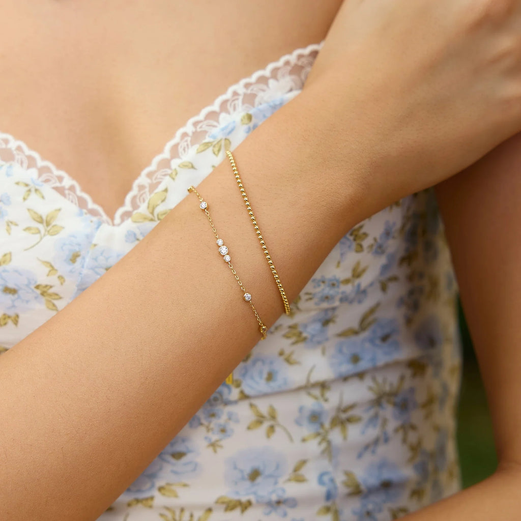 Claire - Sparkling Zirconia Station Bracelet Elegant Jewelry