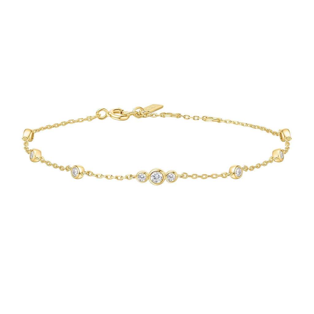 Claire - Sparkling Zirconia Station Bracelet Elegant Jewelry