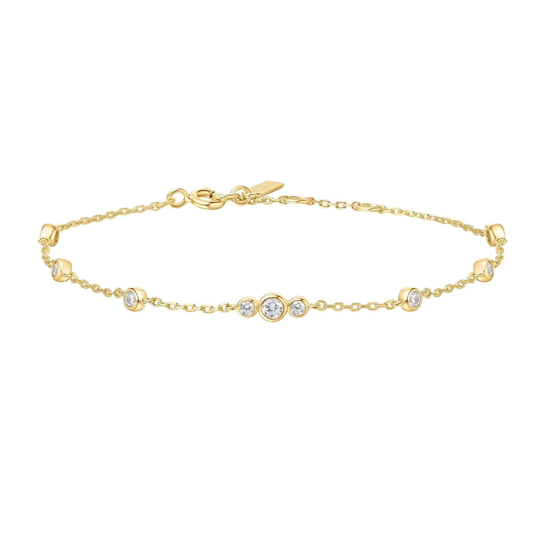 Claire - Sparkling Zirconia Station Bracelet Elegant Jewelry
