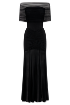 Chloe - Black Off Shoulder Maxi Dress Women
