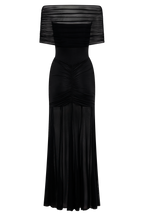 Chloe - Black Off Shoulder Maxi Dress Women