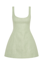 Caitlyn - Pastel Green Elegant Mini Dress
