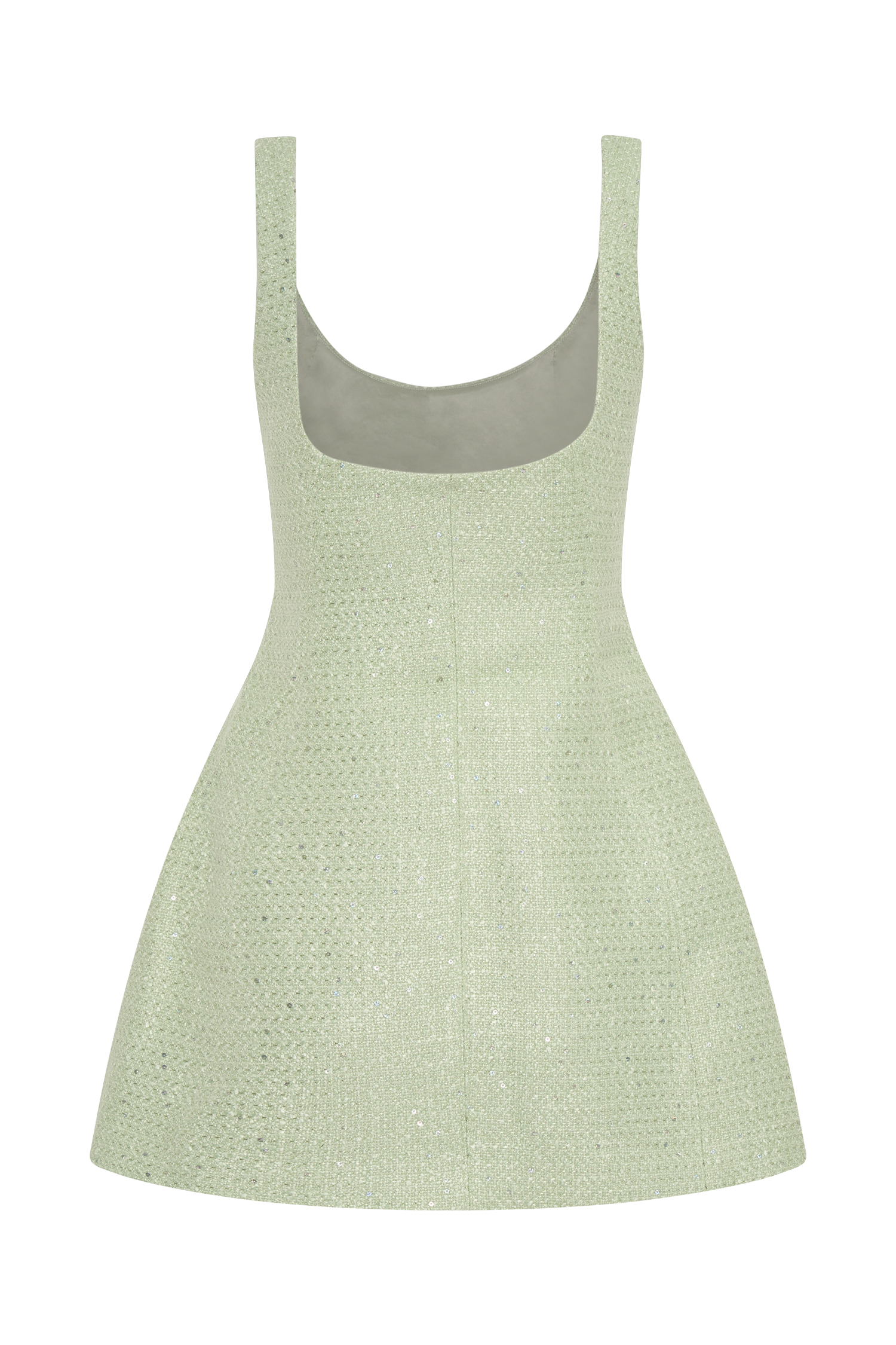 Caitlyn - Pastel Green Elegant Mini Dress