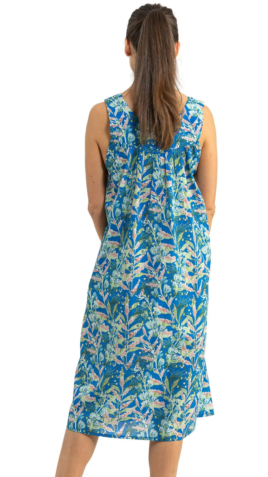 Isla - Blue Sleeveless Maxi Night Dress