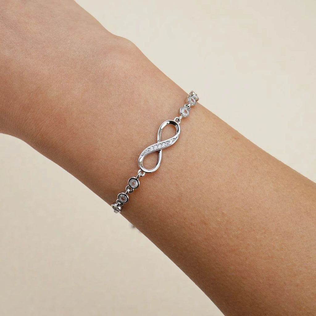 Amabel - Infinity Love Sterling Silver Bracelet Women