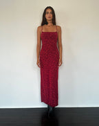 Bella - Red Floral Cami Maxi Dress Women