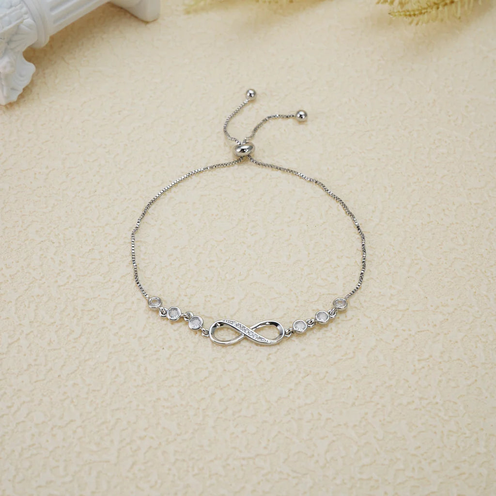 Amabel - Infinity Love Sterling Silver Bracelet Women