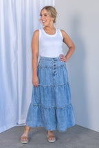 Amelie - Cocoa Maxi Skirt Women