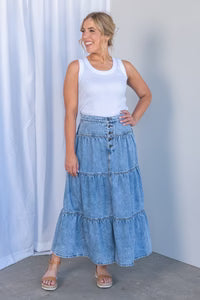 Amelie - Cocoa Maxi Skirt Women