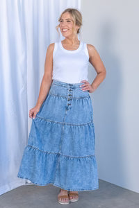 Amelie - Cocoa Maxi Skirt Women