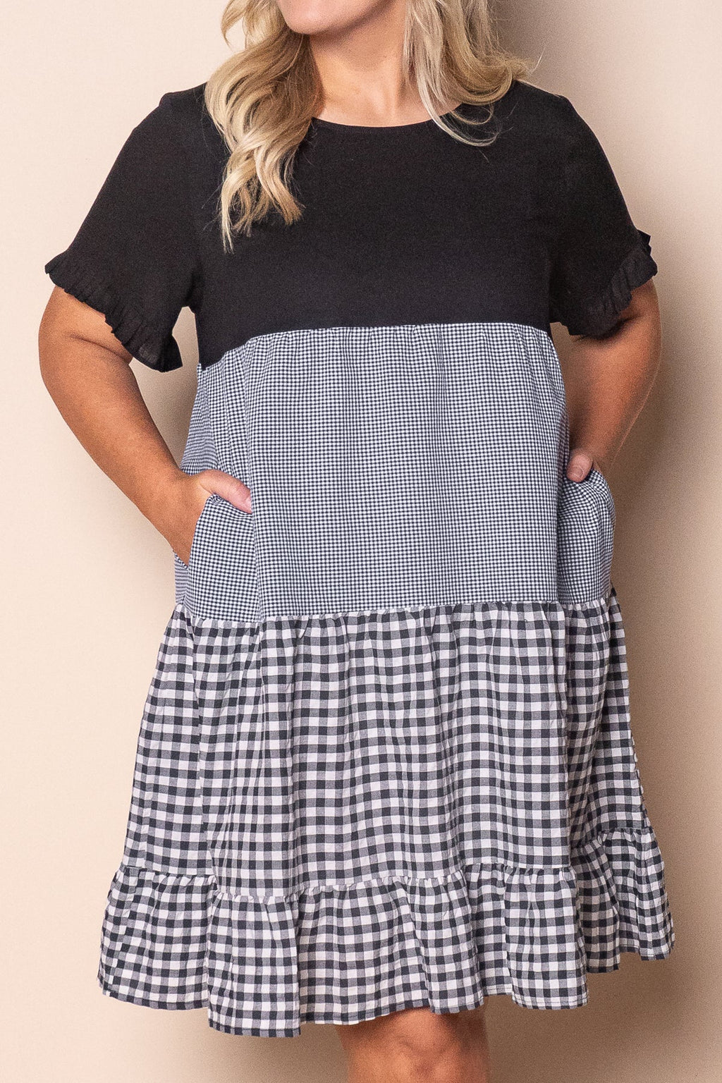 Allegra - Gingham Midi Dress Women Elegant