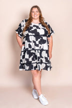 Alma - Catherine Abstract Ivory Midi Dress