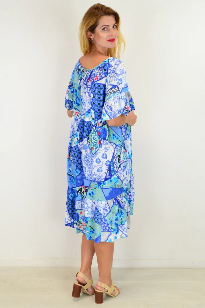 Lorraine - Kintsugi Inspired Tunic Dress Elegant Style
