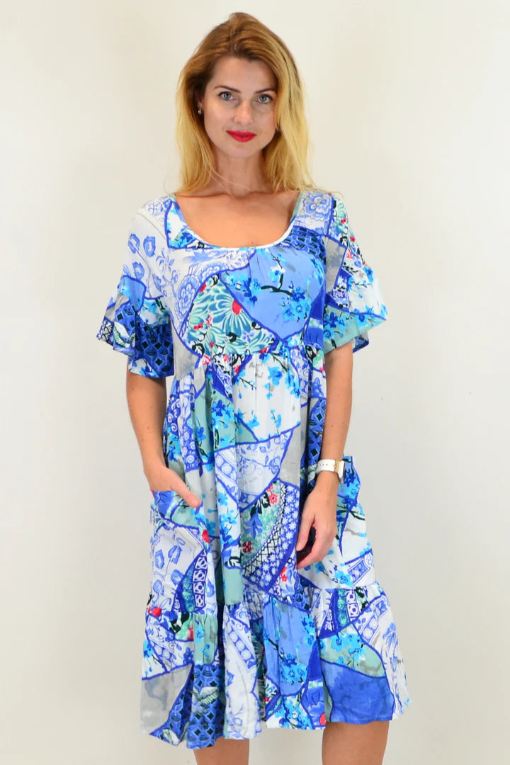 Lorraine - Kintsugi Inspired Tunic Dress Elegant Style