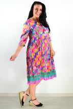 Grace - Tie Neck Tunic Dress Elegant Style