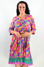 Grace - Tie Neck Tunic Dress Elegant Style