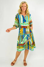 Leanne - Malaga Midi Boho Tunic Dress for Women