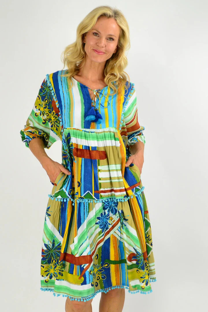 Leanne - Malaga Midi Boho Tunic Dress for Women