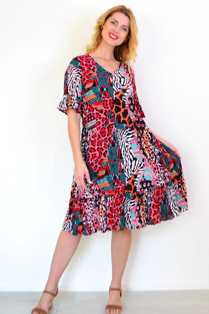 Debra - Sleeved Elegant Tunic Dress for Women