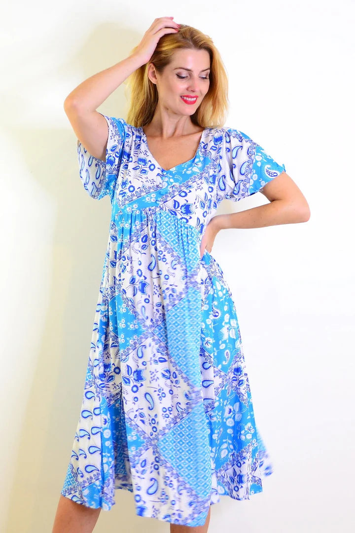 Sharon - Delightful Summer Garden Tunic Dress Women
