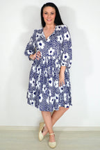 Sophie - Floral Dot Print Tunic Dress Style
