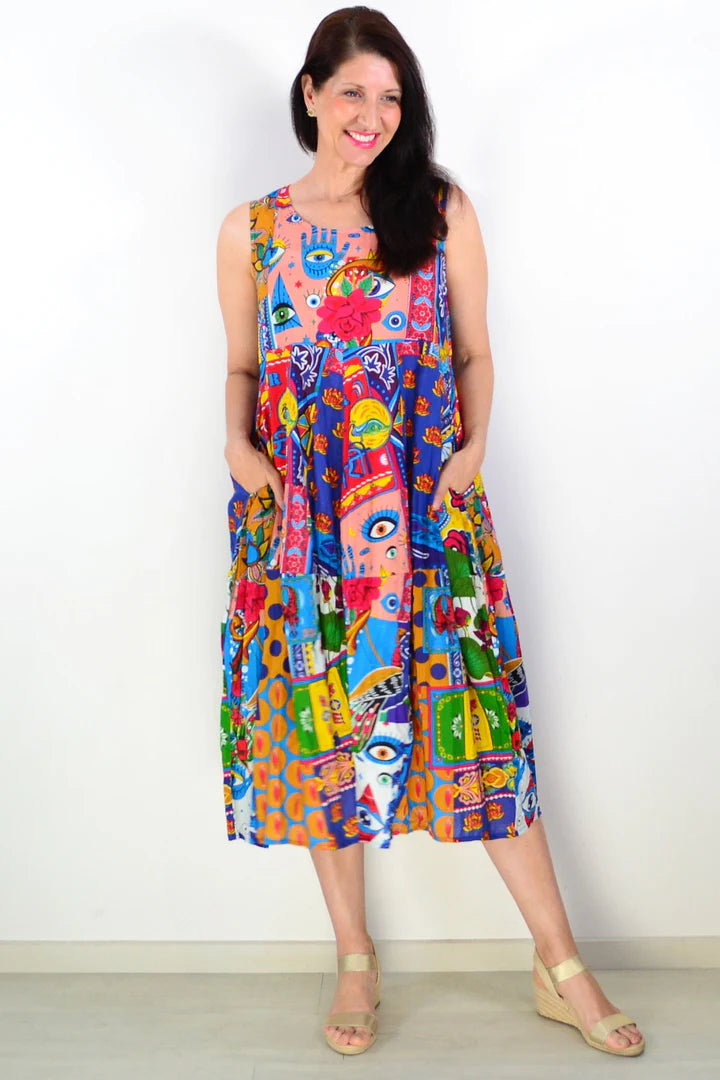 Sandra - Sleeveless Bubble Dress Comfortable Elegant Style