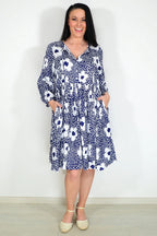 Sophie - Floral Dot Print Tunic Dress Style