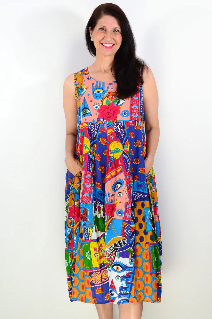Sandra - Sleeveless Bubble Dress Comfortable Elegant Style