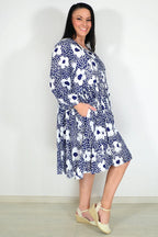 Sophie - Floral Dot Print Tunic Dress Style