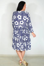 Sophie - Floral Dot Print Tunic Dress Style