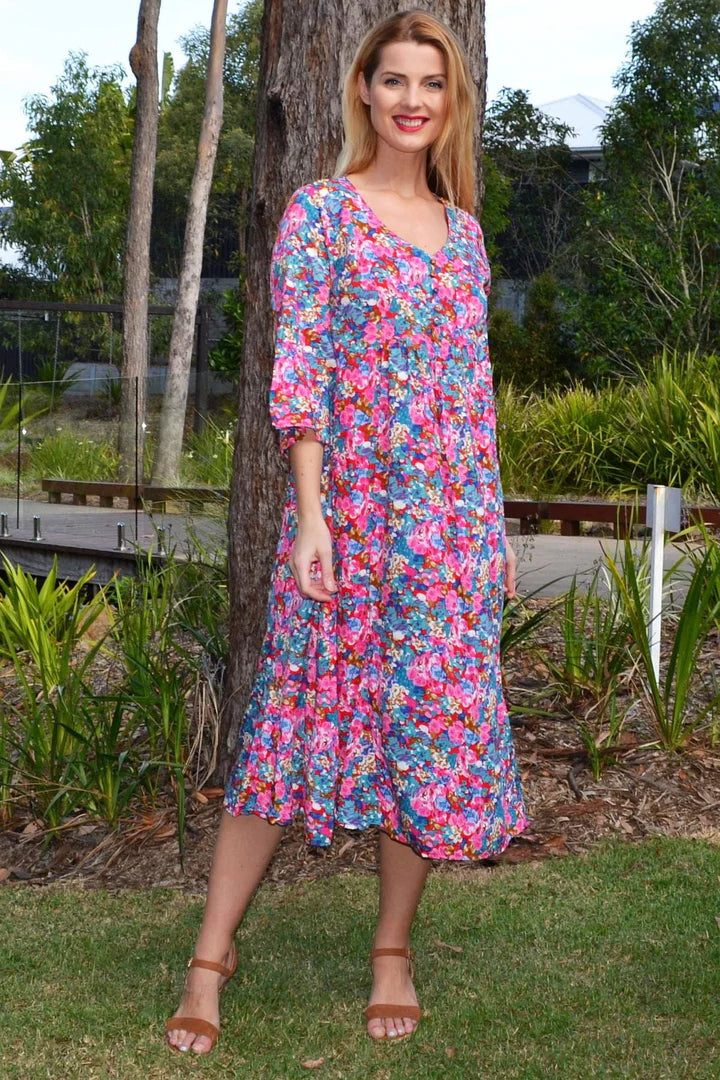 Sharon - Delightful Summer Garden Tunic Dress Women