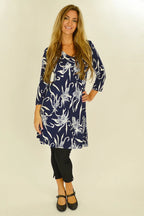 Ava - Navy Womens Dress Elegant Everyday Style