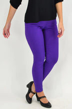 Mia - Classic Purple Pencil Leg Womens Pants
