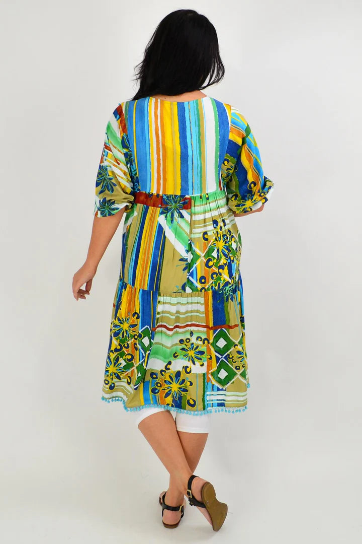 Leanne - Malaga Midi Boho Tunic Dress for Women