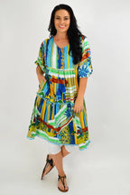 Leanne - Malaga Midi Boho Tunic Dress for Women