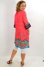 Cheryl - Three Quarter Sleeve Tunic Dress Elegant Style
