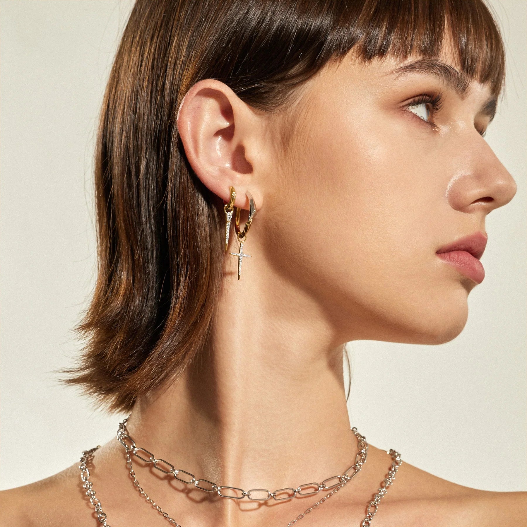 Maya - Cross Charm Necklace Elegant Faith Jewelry