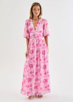 Emma - Ocean Flora Elegant Women’s Maxi Dress