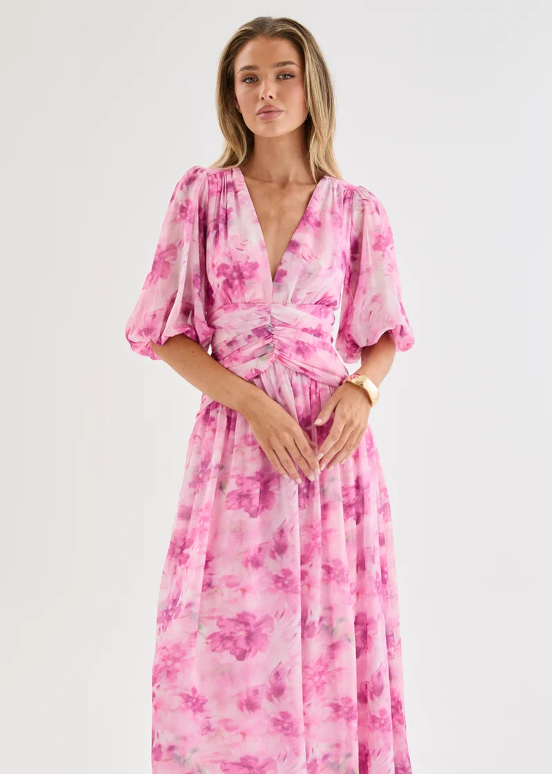 Emma - Ocean Flora Elegant Women’s Maxi Dress