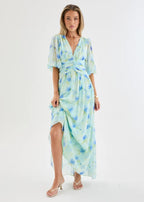 Emma - Ocean Flora Elegant Women’s Maxi Dress