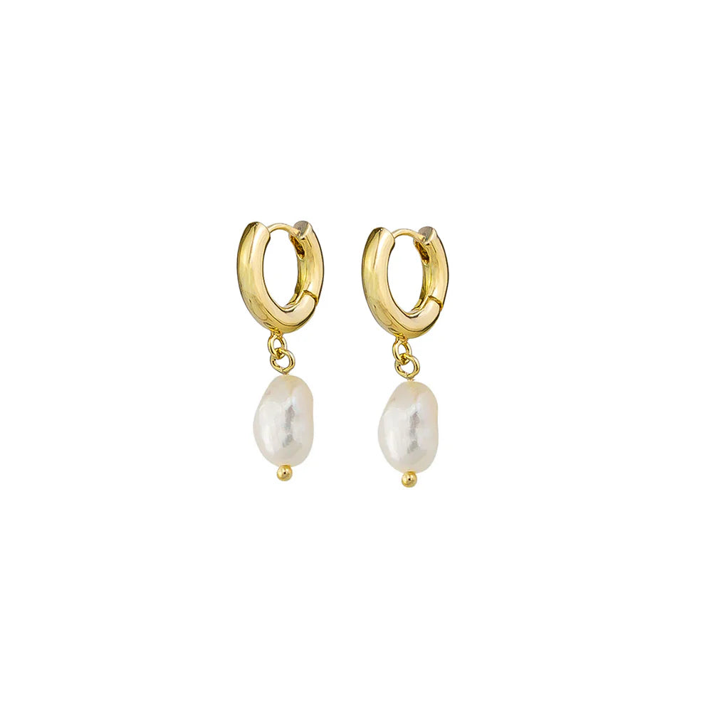 Amelia - Bethany Gold Pearl Sleeper Earrings Women